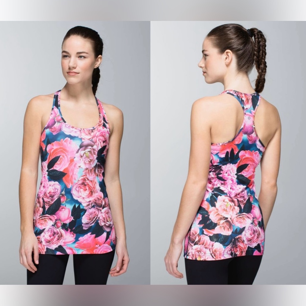 Lululemon Cool Racerback Secret Garden - Size 0